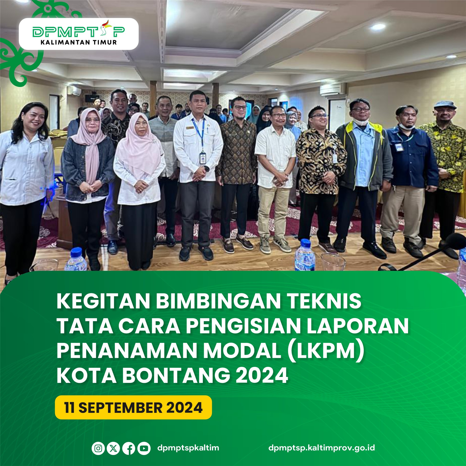 Kegiatan Bimbingan Teknis Tata Cara Pengisian Laporan Penanaman Modal (LKPM) Kota Bontang 2024