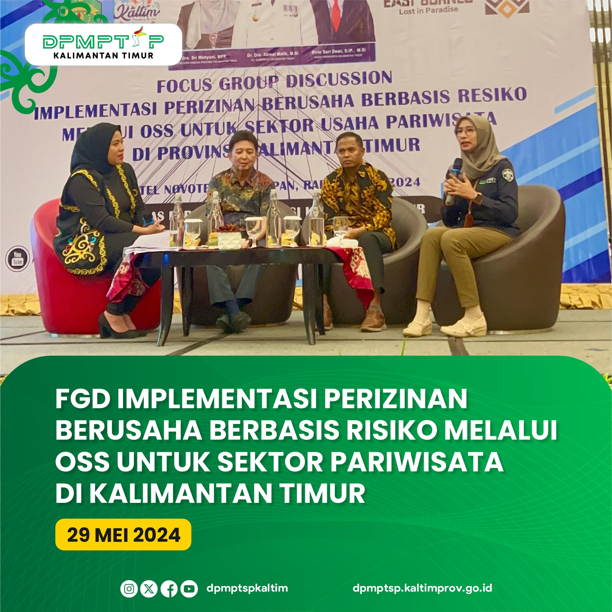 FGD Implementasi Perizinan Berusaha Berbasis Risiko Melalui OSS Untuk Sektor Pariwisata di Kalimantan Timur