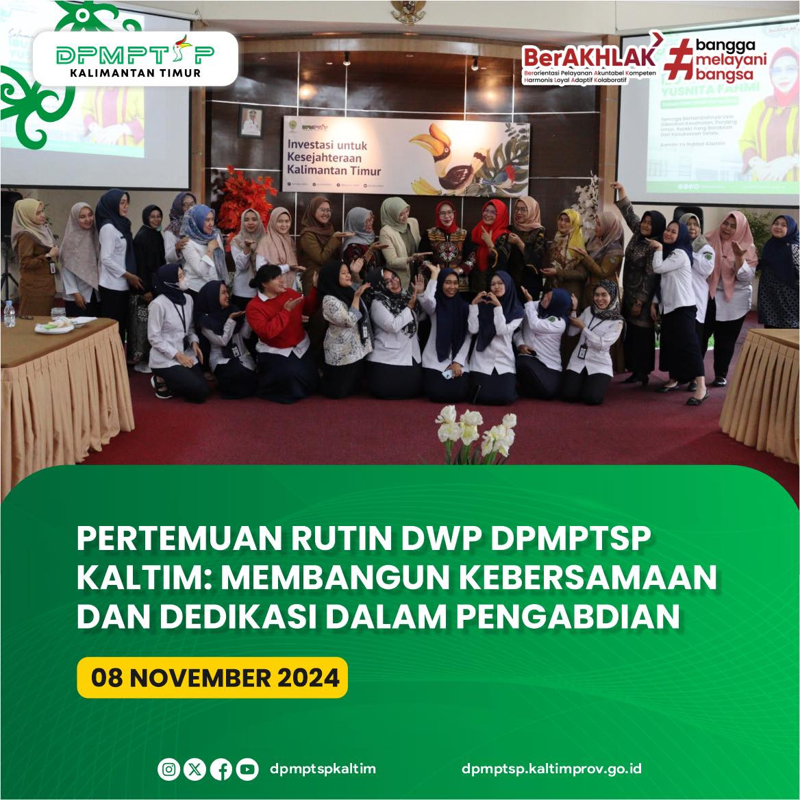 Pertemuan Rutin Bulanan Dharma Wanita Persatuan DPMPTSP Kaltim